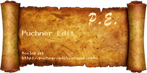Puchner Edit névjegykártya